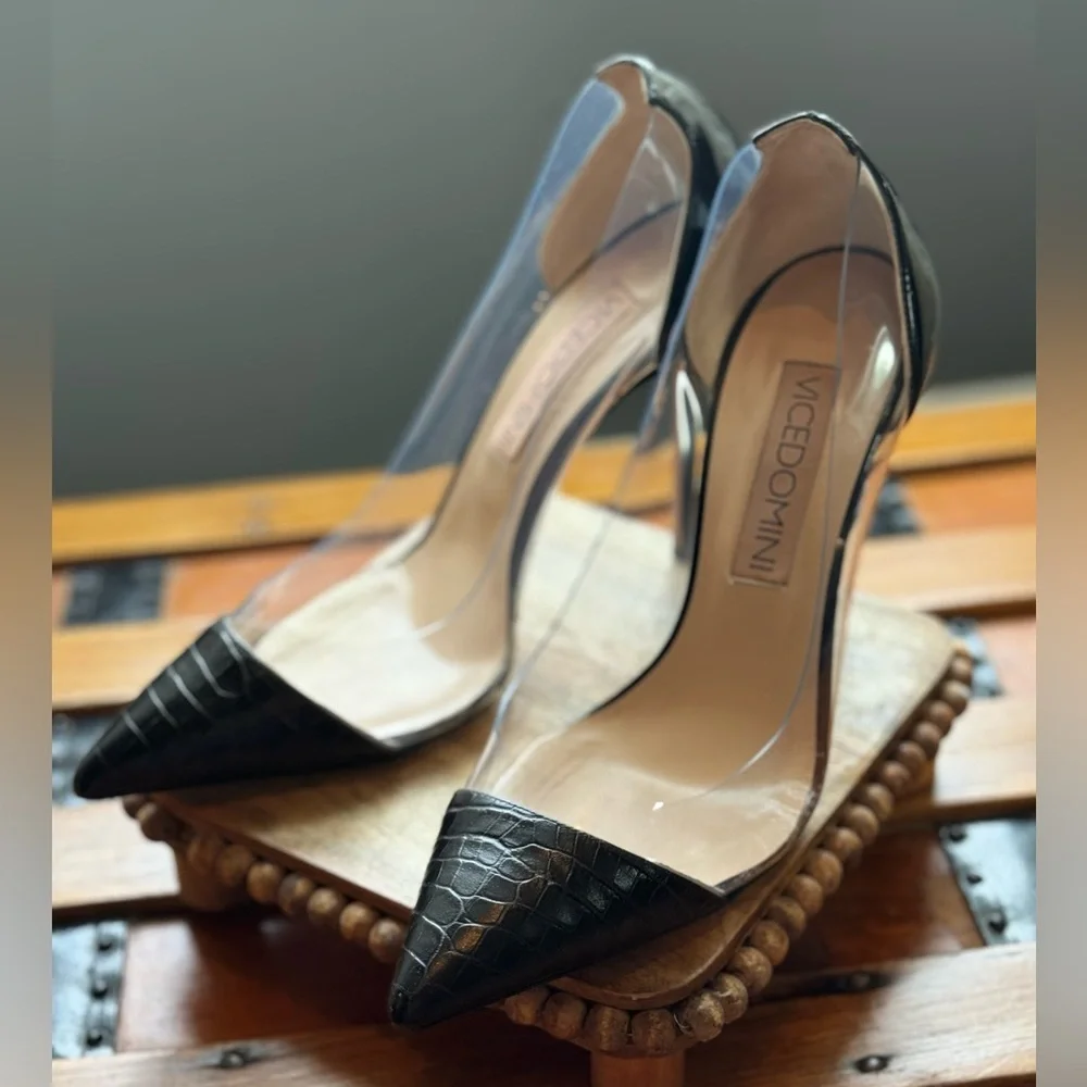 Vicedomini Black Stiletto Heels